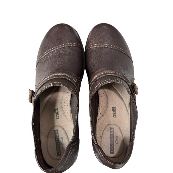 Clarks Cheyn Madi Brown Leather Loafer Size 8.5 M Slip On Womens Comfort Shoes - Picture 8 of 11
